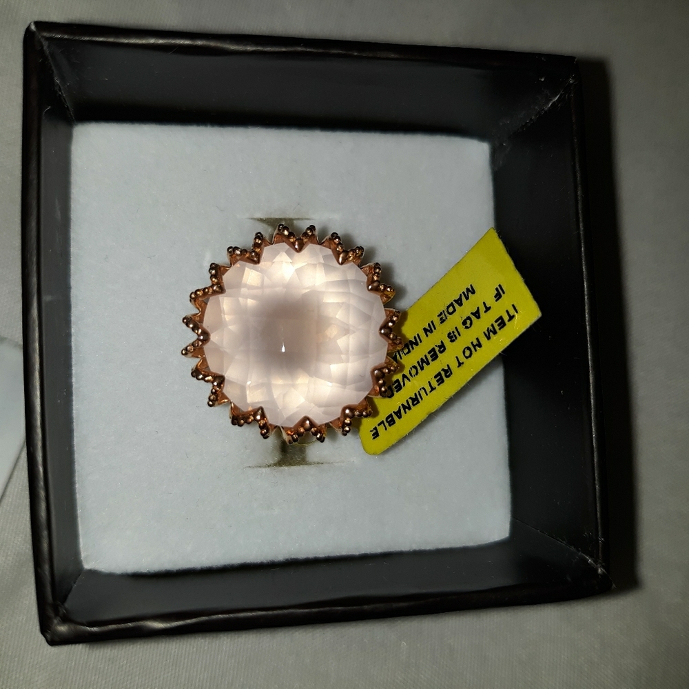 Rose gold ring..925 with gold overlay